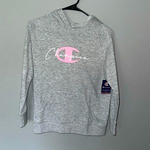 girls size XL Champion speckled light hooded shirt
New with tags